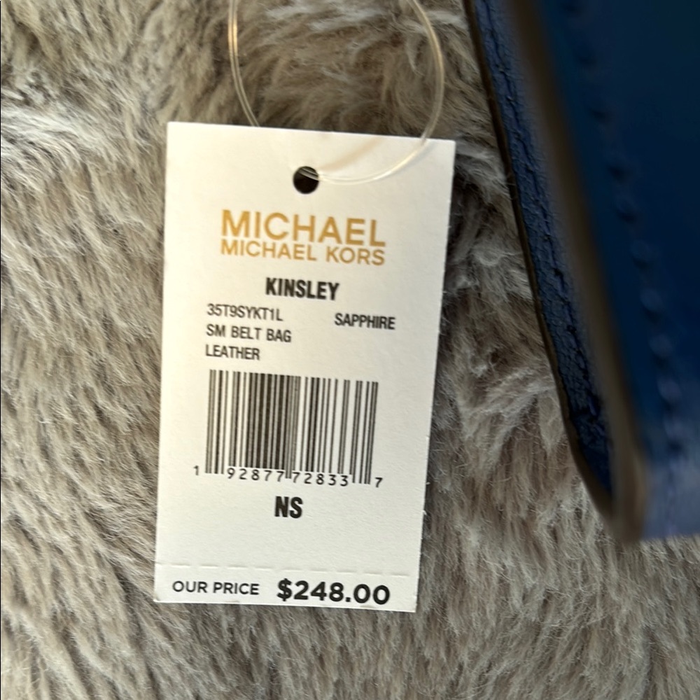 MICHAEL Michael Kors Blue Crossbody Bag with Textured Leather - Picture 4 of 4